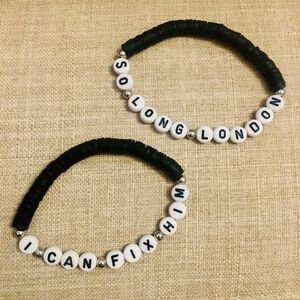 Taylor Swift 2 Themed Song Beaded Clay Bracelet Set